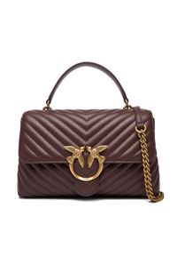 Pinko - PINKO Torebka Love Lady Puff Classic Cl Al 25-26 PLTT 100043 A0GK Bordowy. Kolor: czerwony. Materiał: skórzane