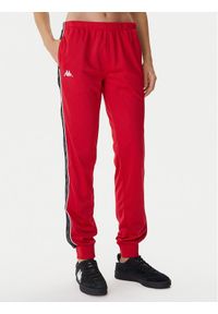Kappa Spodnie dresowe 303R5K0 Czarny Slim Fit. Kolor: czarny. Materiał: syntetyk