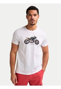 Petrol Industries T-Shirt M-1050-TSR671 Biały Regular Fit. Kolor: biały. Materiał: bawełna