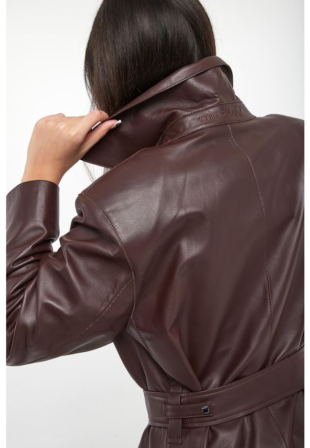 Płaszcz damski skórzany DIEGO M. Materiał: skóra