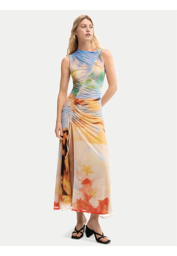 Desigual Sukienka letnia Jade 26SWVK38 Kolorowy Slim Fit. Materiał: syntetyk. Wzór: kolorowy. Sezon: lato