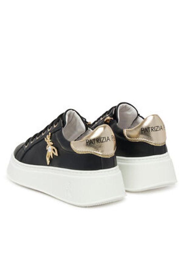 Patrizia Pepe Sneakersy PPJ303 31 Czarny. Kolor: czarny. Materiał: skóra