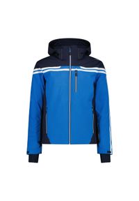 Kurtka narciarska z kapturem i zamkiem CMP. Typ kołnierza: kaptur. Kolor: niebieski. Sezon: zima. Sport: narciarstwo #1