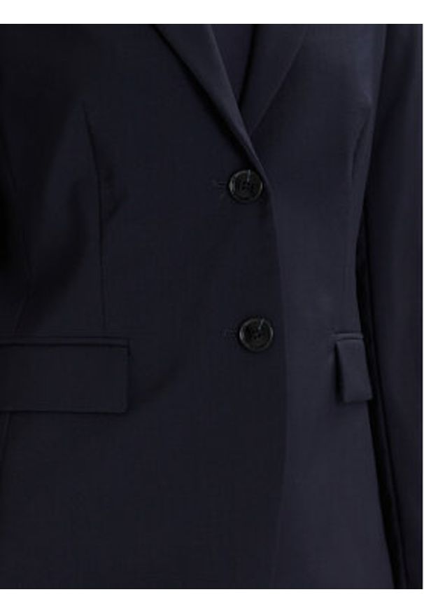 BOSS - Boss Marynarka Juleah 50490035 Granatowy Regular Fit. Kolor: niebieski. Materiał: wełna