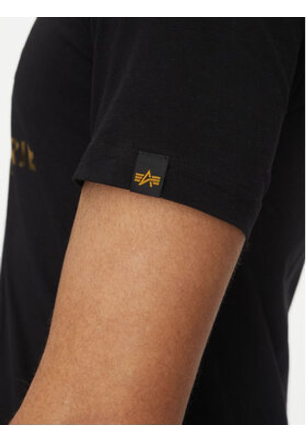 Alpha Industries T-Shirt Basic 100501 Czarny Regular Fit. Kolor: czarny. Materiał: bawełna