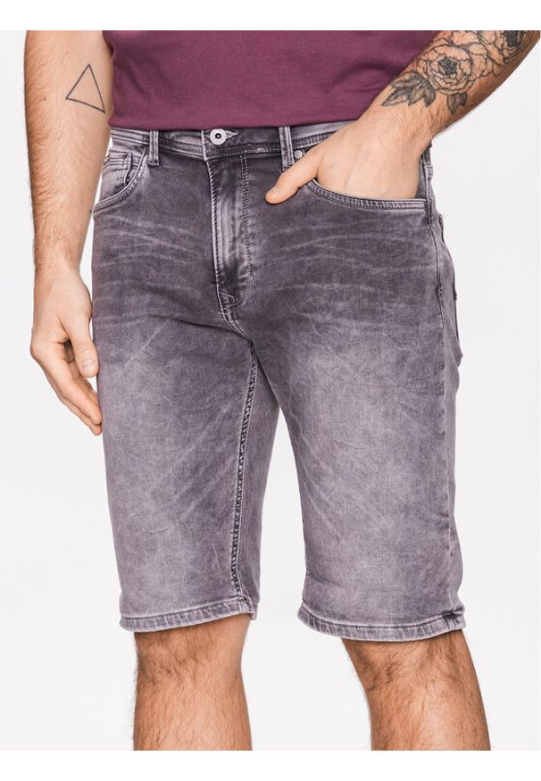 Pepe Jeans Szorty jeansowe Jack Short PM801022UG0 Szary Regular Fit. Kolor: szary. Materiał: bawełna