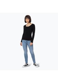 PITBULL - Longsleeve damski Pitbull Rib. Kolor: czarny. Długość rękawa: długi rękaw