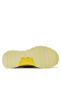 Calvin Klein Sneakersy Runner Lace Up Caging HW0HW01900 Beżowy. Kolor: beżowy. Materiał: mesh, materiał #4
