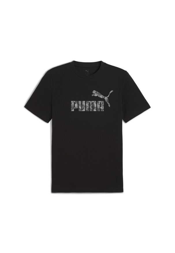 Puma - Męska koszulka Essentials Camo PUMA Black. Kolor: czarny. Sport: fitness