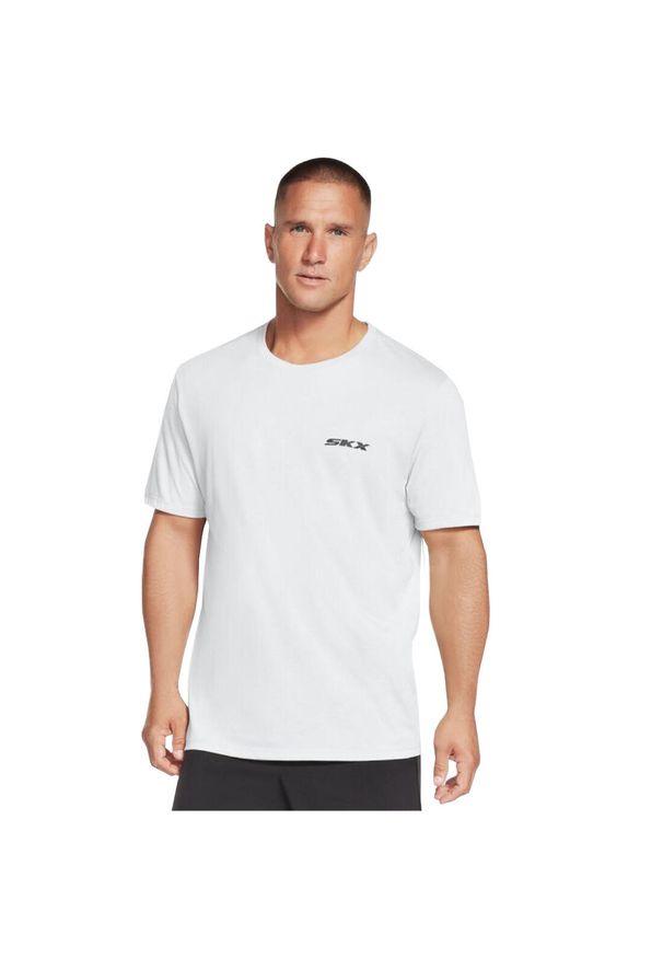 skechers - Skechers Dri-Release SKX Tee, męski t-shirt. Kolor: szary. Sport: fitness