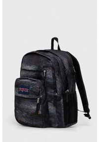 JanSport - Jansport plecak kolor czarny duży wzorzysty. Kolor: czarny. Materiał: włókno, materiał #5