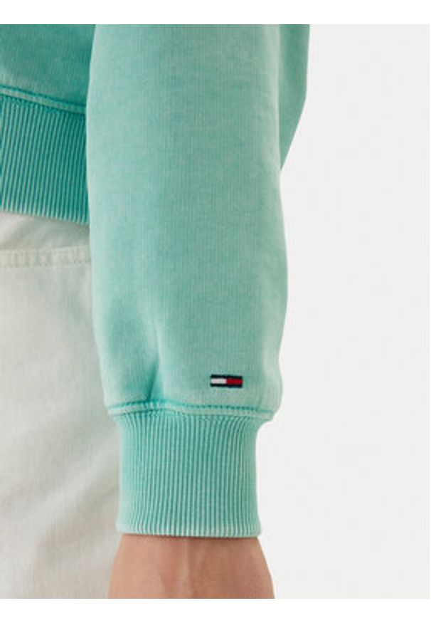Tommy Jeans Bluza Varsity Crew DW0DW22365 Zielony Regular Fit. Kolor: zielony. Materiał: bawełna