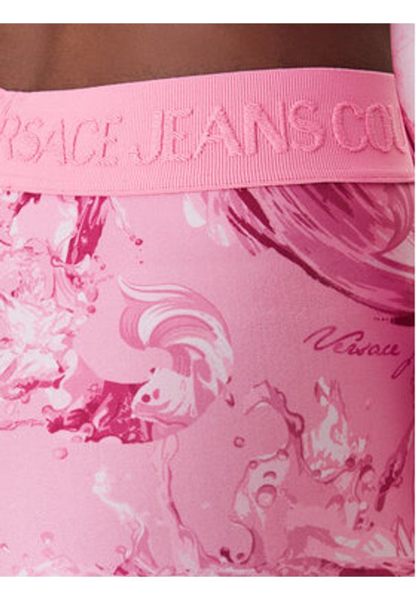Versace Jeans Couture Legginsy 80HAC101 JS532 Różowy Slim Fit. Kolor: różowy. Materiał: syntetyk