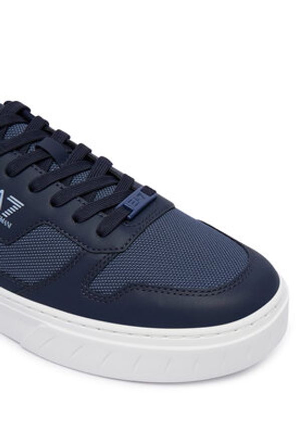 EA7 Emporio Armani Sneakersy 7X000786 AF26388 MB635 Granatowy. Kolor: niebieski. Materiał: materiał