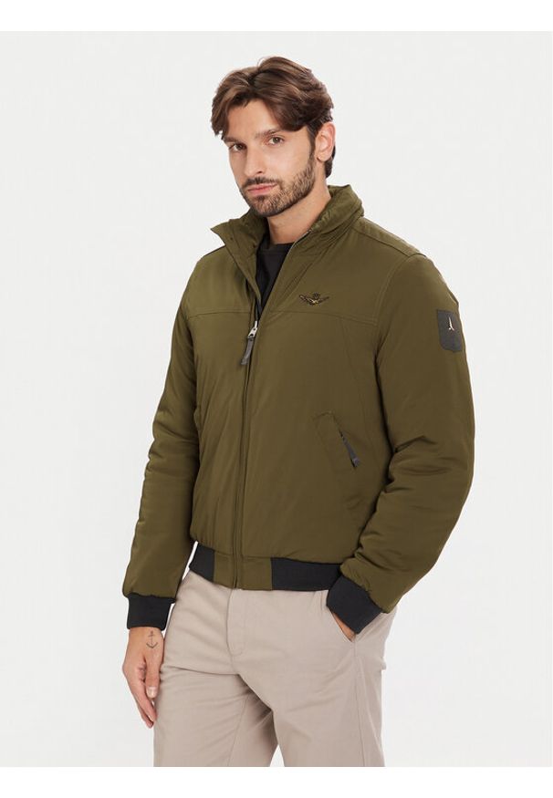 Aeronautica Militare Kurtka bomber 252AB3026UCT03264 Zielony Regular Fit. Kolor: zielony. Materiał: syntetyk