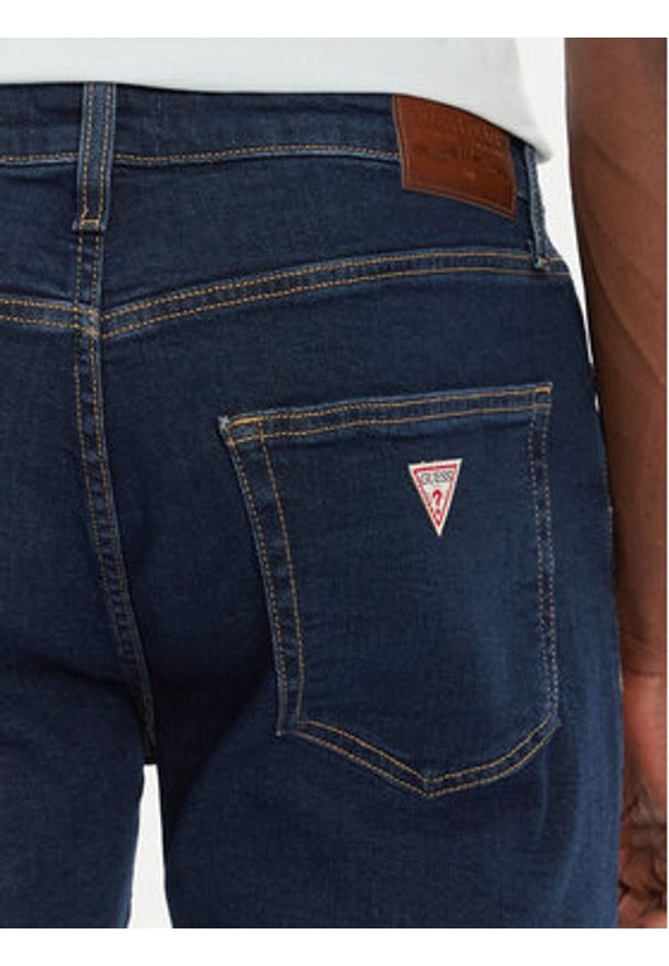 Guess Jeans Jeansy M4YA1C D5DM3 Granatowy Slim Fit. Kolor: niebieski