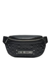 Love Moschino - LOVE MOSCHINO Saszetka nerka JC4003PP1MLA000B Czarny. Kolor: czarny. Materiał: skóra