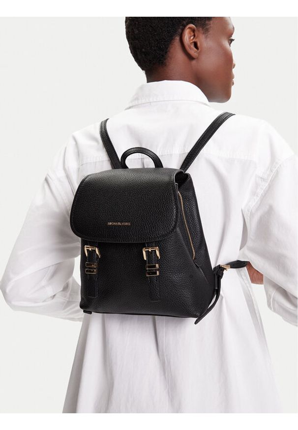 MICHAEL Michael Kors Plecak Quinn 30T5GQNB0L Czarny. Kolor: czarny. Materiał: skóra