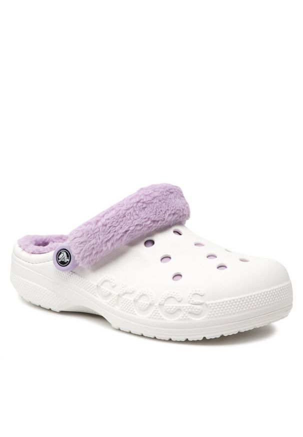 Crocs Klapki Baya Lined Fuzz Strap Clog 206633 Biały. Kolor: biały