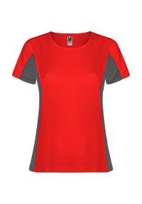 ROLY - T-shirt Damski Z Krótkim Rękawem Sportowy Shanghai. Kolor: szary, niebieski, wielokolorowy. Długość rękawa: krótki rękaw. Długość: krótkie. Sport: joga i pilates #1