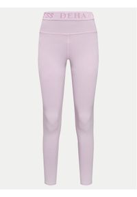 Deha Legginsy A00118 Fioletowy Skinny Fit. Kolor: fioletowy. Materiał: bawełna