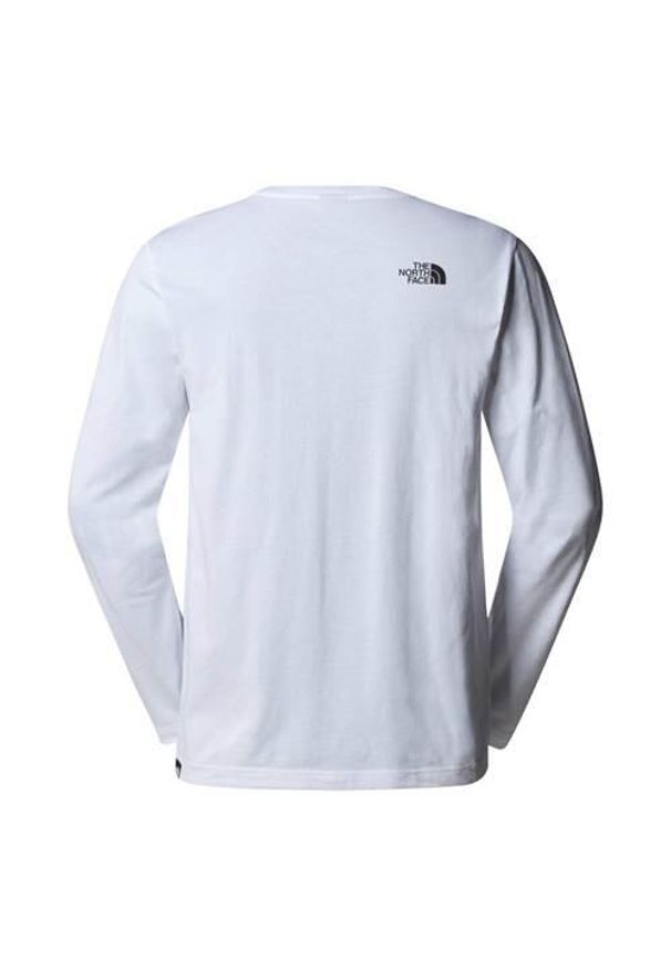 Bluza turystyczna męska The North Face M L/S Simple Dome Tee. Kolor: biały. Długość rękawa: długi rękaw. Długość: długie