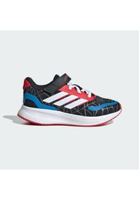 Adidas - Buty dla dzieci adidas Marvel Spider-man Runfalcon. Kolor: czerwony, biały, wielokolorowy, czarny. Wzór: motyw z bajki. Sport: bieganie