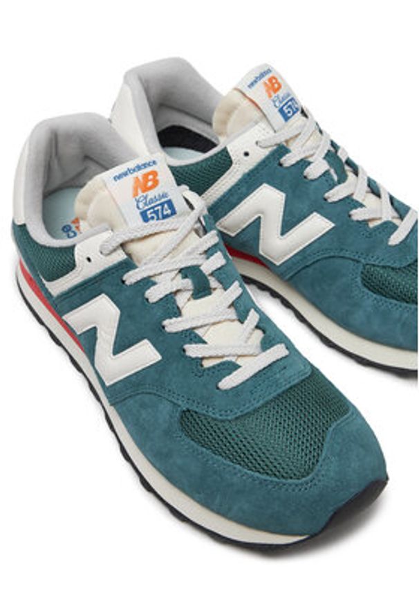 New Balance Sneakersy U574VPG Zielony. Kolor: zielony. Materiał: zamsz, skóra. Model: New Balance 574