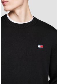 Tommy Jeans - TOMMY JEANS Czarny męski sweter, Rozmiar XXL. Kolor: czarny