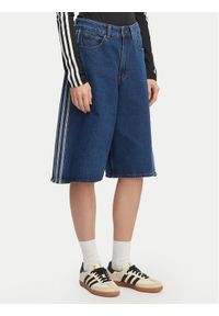 Adidas - adidas Szorty jeansowe Firebird Jorts KD2915 Niebieski Oversize. Kolor: niebieski. Materiał: bawełna #1