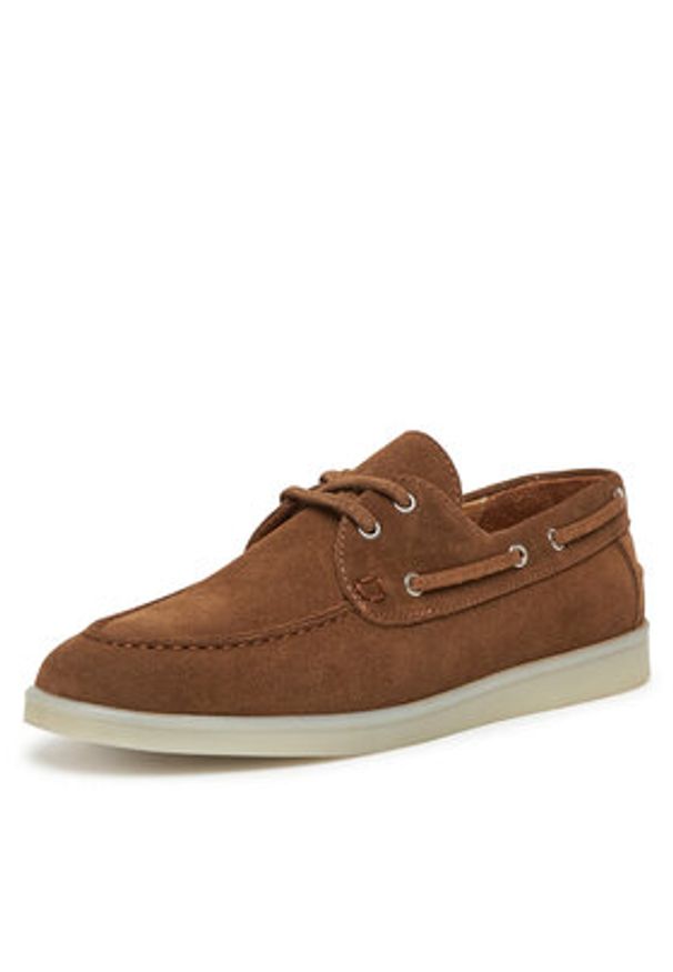 Gino Rossi Półbuty ELLA-01 Brązowy. Kolor: brązowy. Materiał: zamsz, skóra