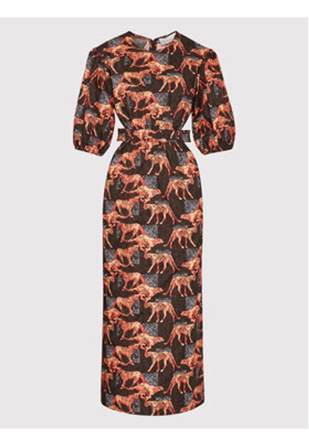 Remain Sukienka letnia Ferna RM685 Kolorowy Regular Fit. Materiał: bawełna. Wzór: kolorowy. Sezon: lato