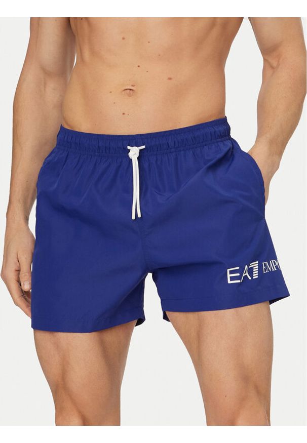EA7 Emporio Armani Szorty kąpielowe 7M002000 AF13049 MB471 Niebieski Regular Fit. Kolor: niebieski. Materiał: syntetyk