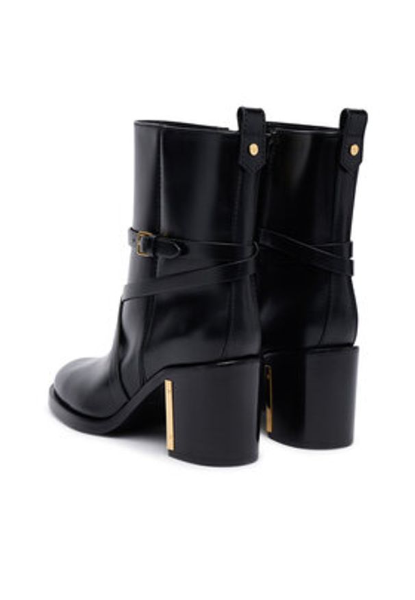 Elisabetta Franchi Botki SA-85B-56E2-V940 Czarny. Kolor: czarny. Materiał: skóra