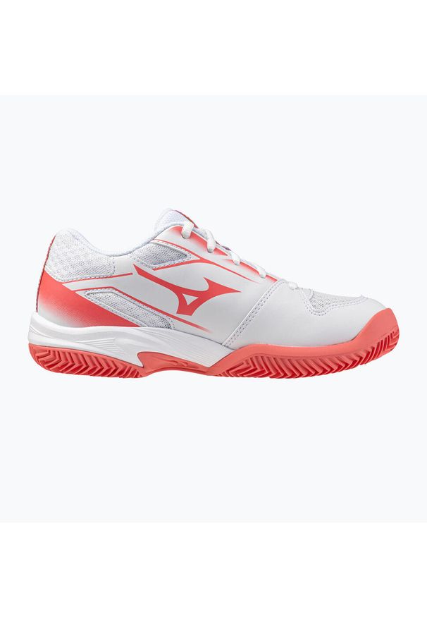 Buty do tenisa dziecięce Mizuno Break Shot 5 Jr CC. Kolor: biały, wielokolorowy, pomarańczowy. Sport: tenis