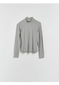 Reserved - Longsleeve z modalu - jasnoszary. Kolor: szary. Długość rękawa: długi rękaw