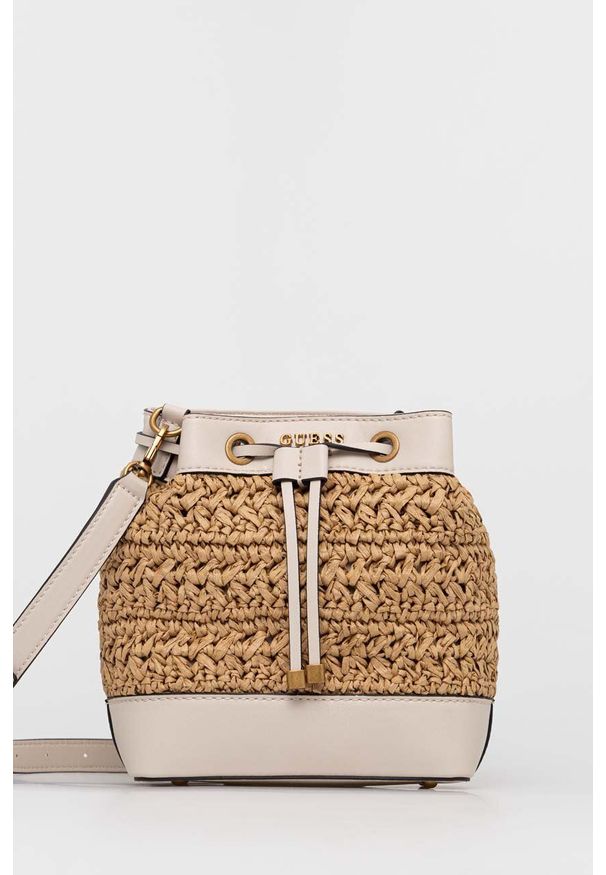 Guess torebka kolor beżowy. Kolor: beżowy