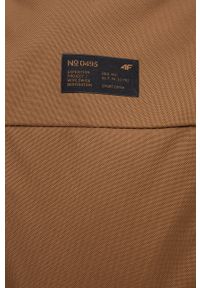 4f - 4F plecak męski kolor brązowy duży gładki. Kolor: brązowy. Wzór: gładki #2