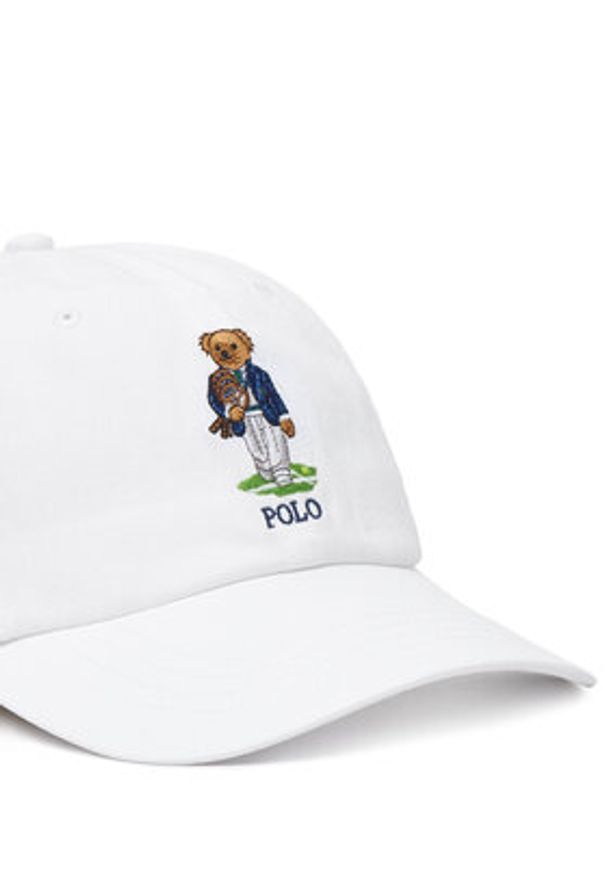 Polo Ralph Lauren Czapka z daszkiem 710B16084001 Biały. Kolor: biały. Materiał: bawełna