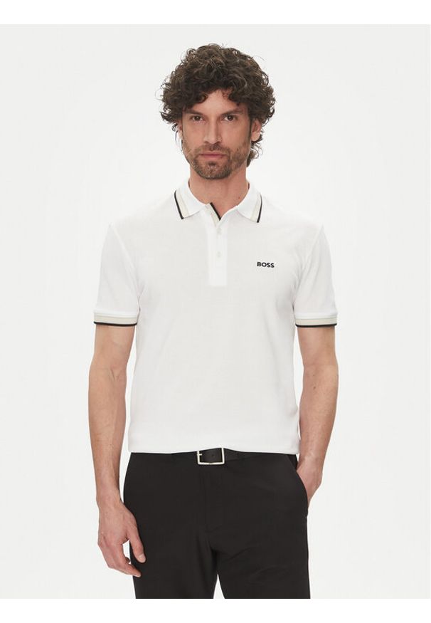 BOSS Polo Paddy 50469055 Écru Regular Fit. Typ kołnierza: polo. Materiał: bawełna