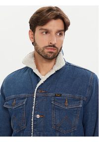 Wrangler Kurtka jeansowa Sherpa Classic 112371440 Niebieski Regular Fit. Kolor: niebieski. Materiał: bawełna #6