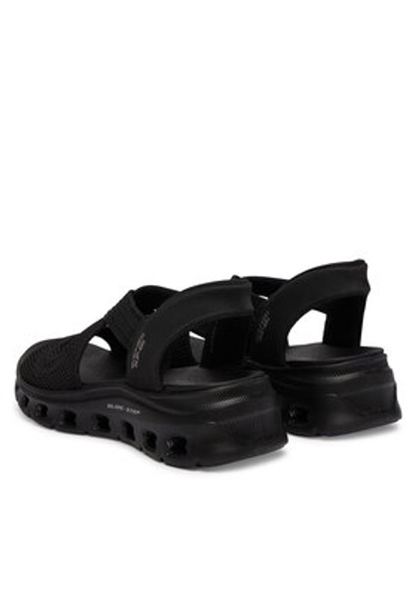skechers - Skechers Sandały Slip-ins Glide-Step 119557/BBK Czarny. Kolor: czarny. Materiał: materiał