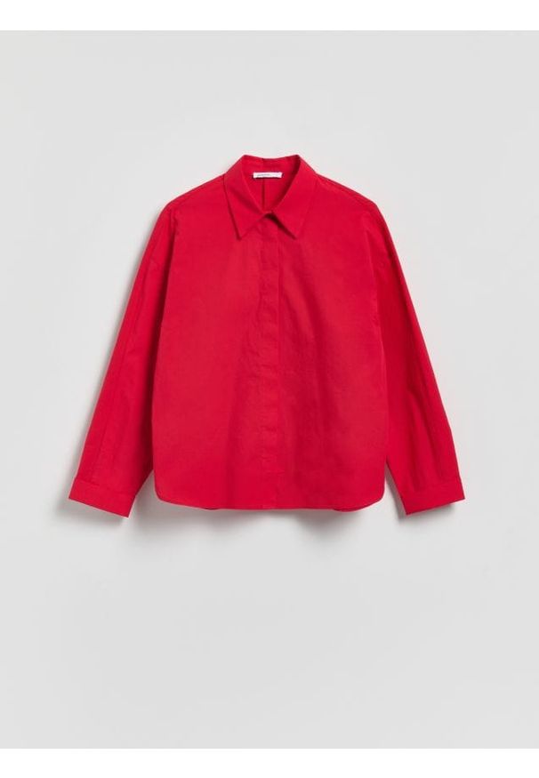 Reserved - Bawełniana koszula - fioletowy. Kolor: fioletowy. Materiał: bawełna