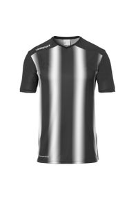 UHLSPORT - Vintage koszulka dziecięca Uhlsport Stripe 2.0. Typ kołnierza: dekolt w kształcie V. Kolor: czarny, biały, wielokolorowy. Materiał: poliester. Sport: fitness, piłka nożna