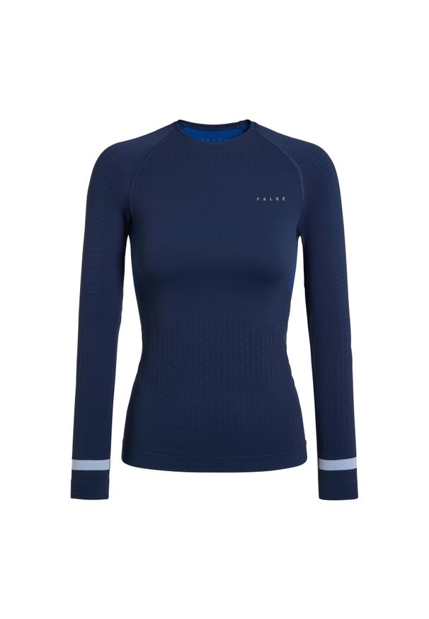 Damska koszulka z długim rękawem Falke Warm. Kolor: niebieski. Długość rękawa: długi rękaw. Długość: długie. Styl: sportowy