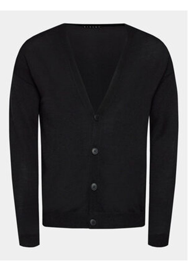 Sisley Kardigan 11BAS600J Czarny Regular Fit. Kolor: czarny. Materiał: syntetyk