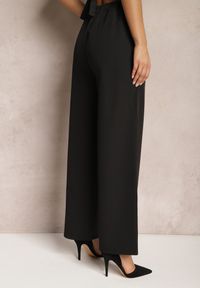 Renee - Czarne Szerokie Spodnie w Eleganckim Stylu Hanessame. Kolor: czarny. Styl: elegancki #3