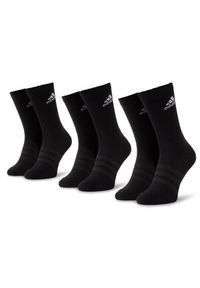 Adidas - Zestaw 3 par wysokich skarpet unisex adidas - Cush Crw 3Pp DZ9357 Black/Black/White. Kolor: czarny. Materiał: materiał, bawełna, poliester, elastan #1