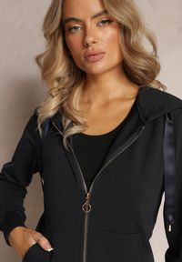 Renee - Czarna Rozsuwana Bluza z Kapturem Lecua. Typ kołnierza: kaptur. Kolor: czarny. Styl: klasyczny #3