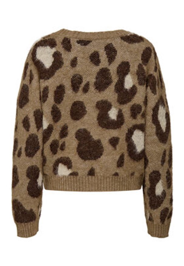 only - ONLY Kardigan Edelie 15353090 Brązowy Regular Fit. Kolor: brązowy. Materiał: syntetyk